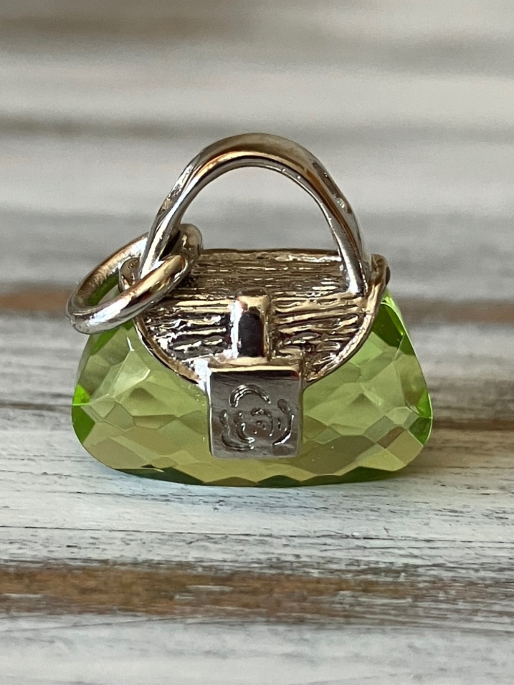 Mini Purse Charm Pendant - Color Light Green